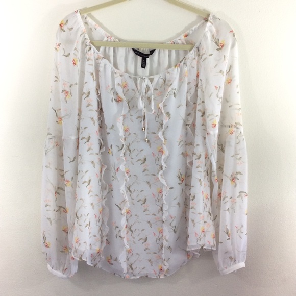 White House Black Market Tops - WHBM Ramona floral printed blouse